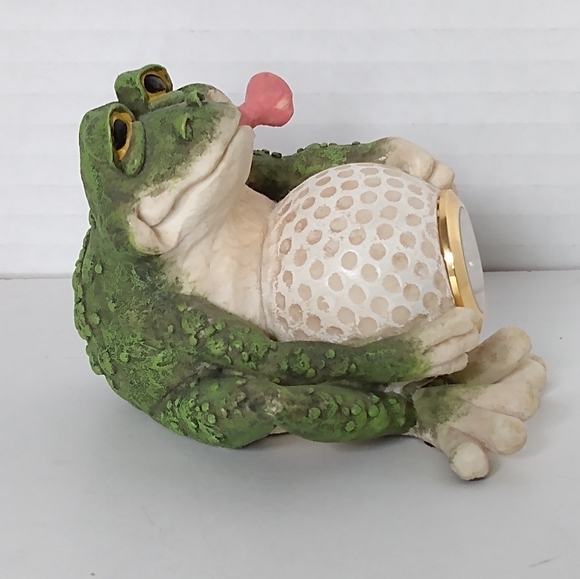Vintage Golf Time Frog With Clock - Picture 7 of 10